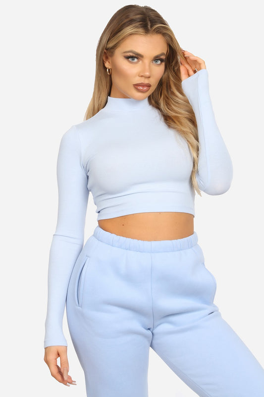 Mock Neck Long Sleeve Top