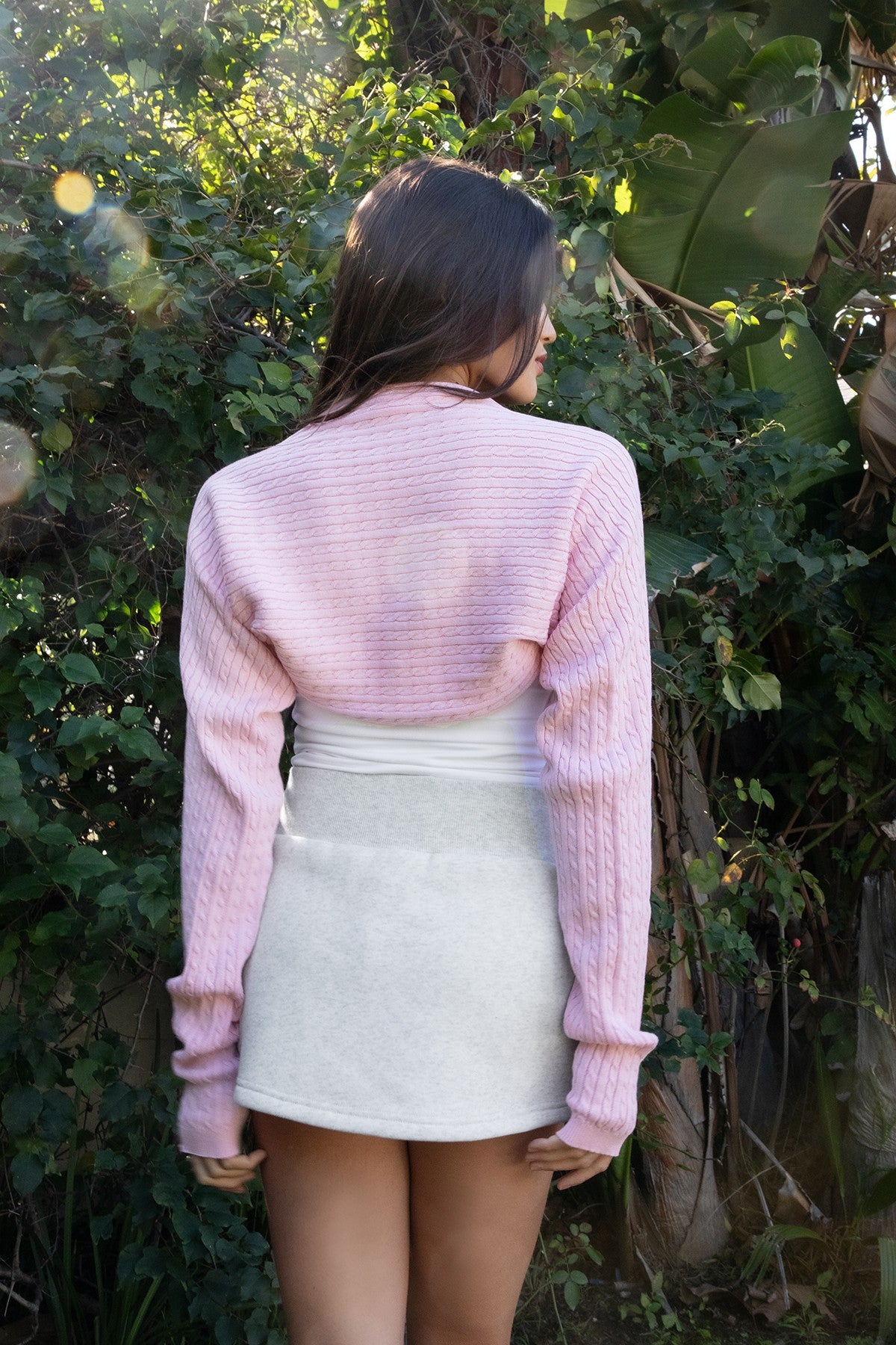 Micro Cable Knit Bolero