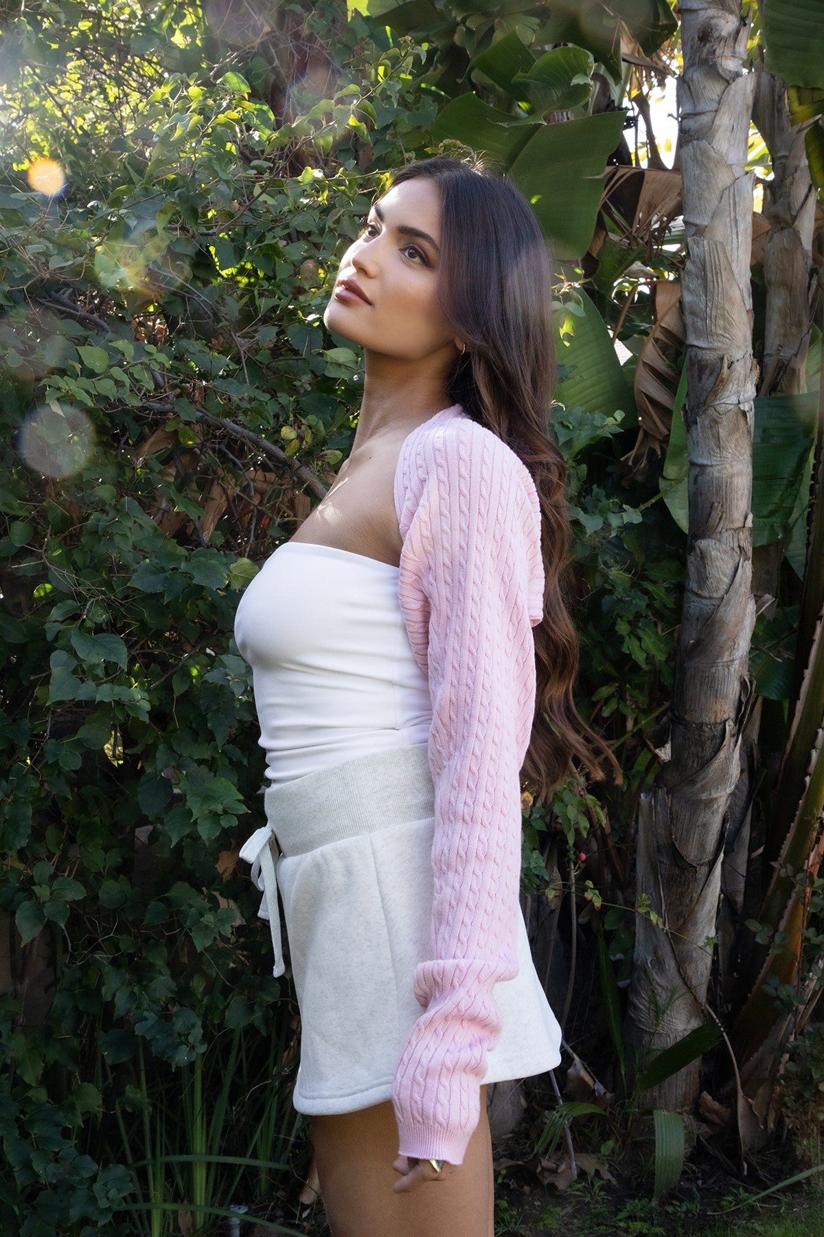 Micro Cable Knit Bolero