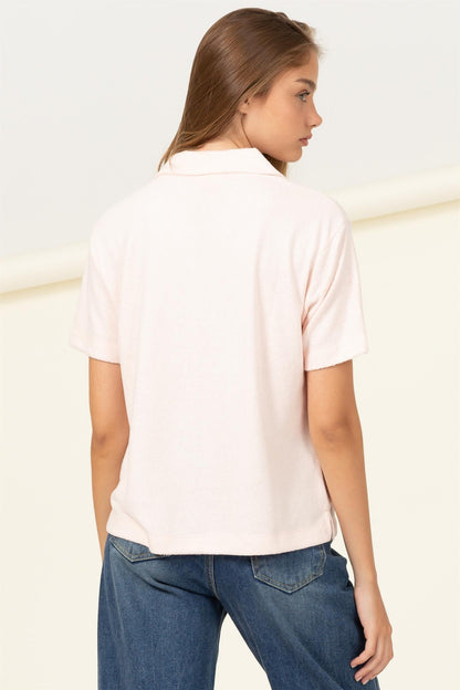 Collared Short-Sleeve Top