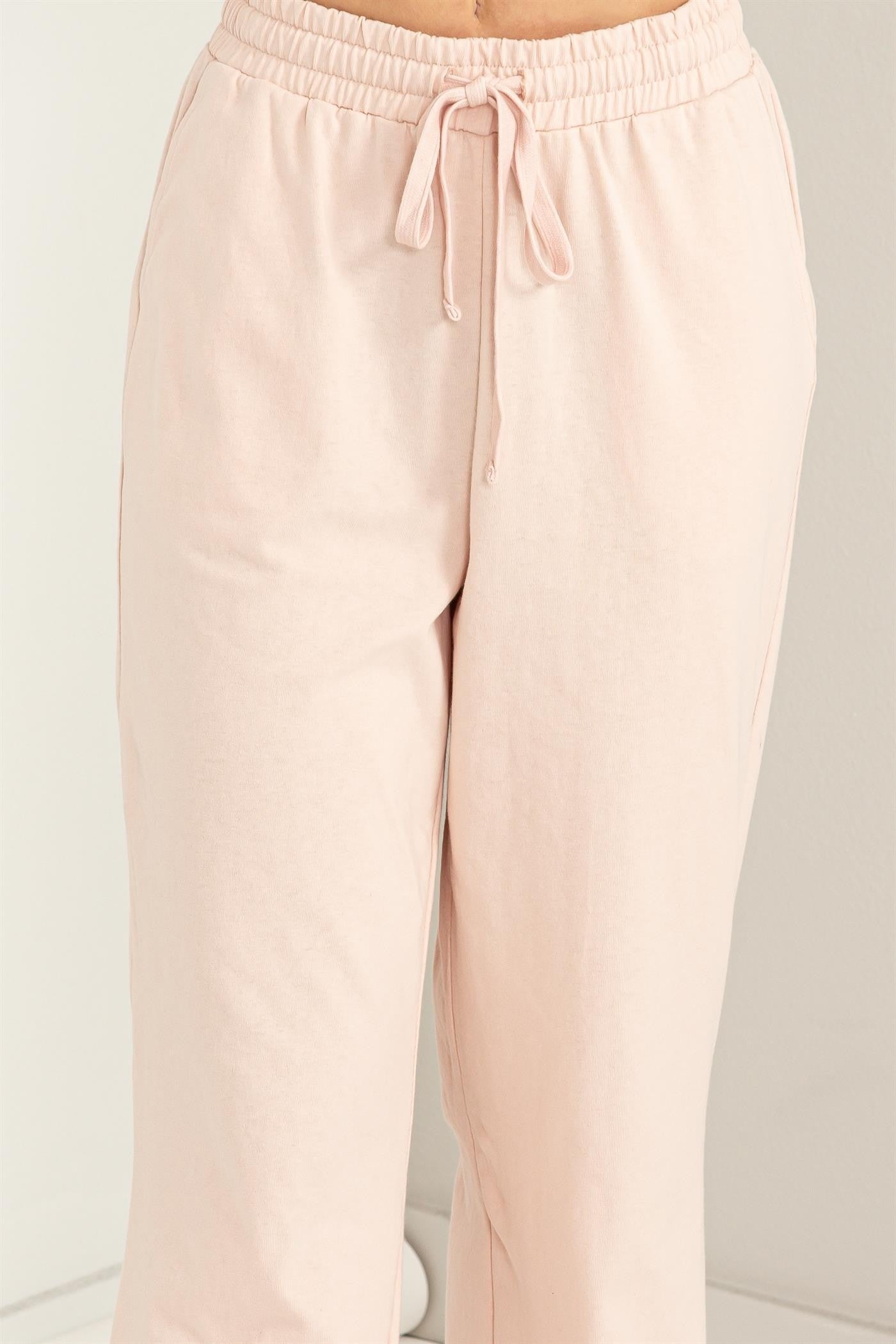 Drawstring High Waisted Pants