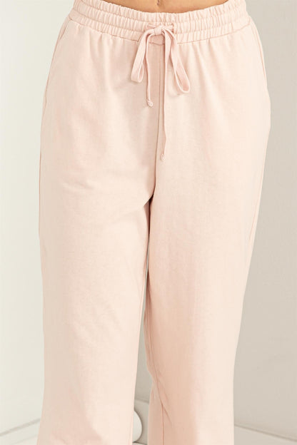 Drawstring High Waisted Pants