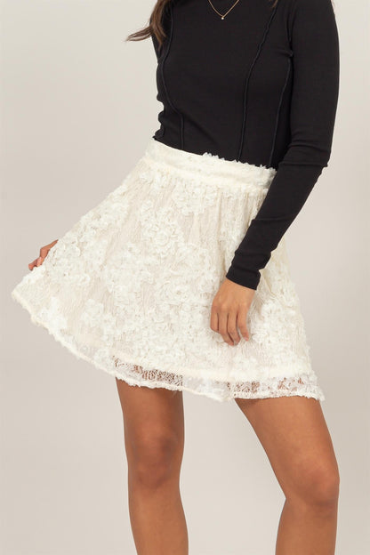 Floral Lace Skater Skirt