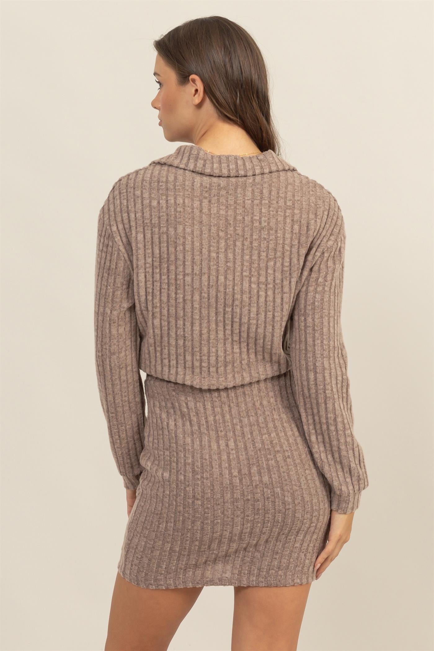 Brushed Ribbed Knit Dress