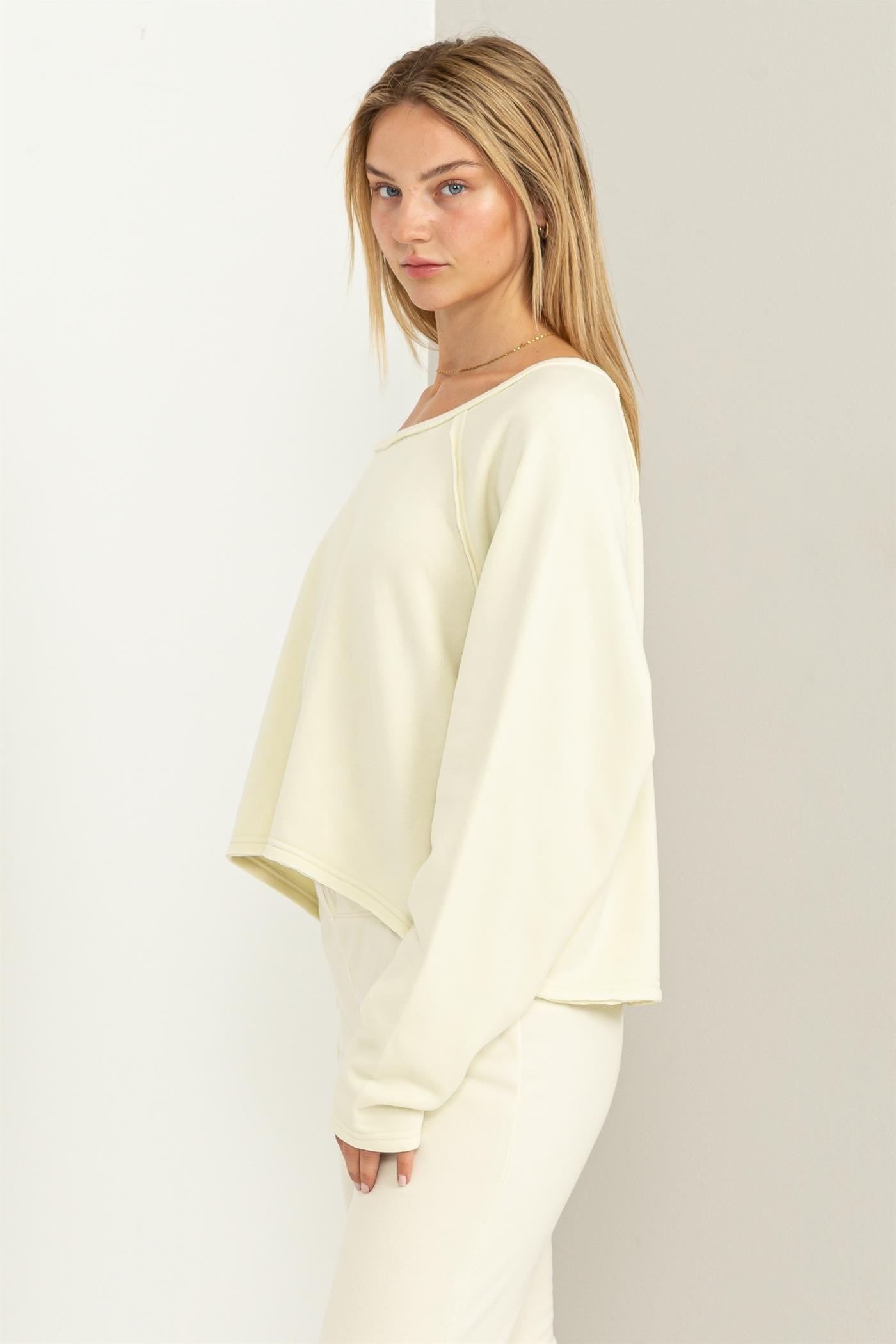 Raglan Sleeve Oversized Sweatshirt