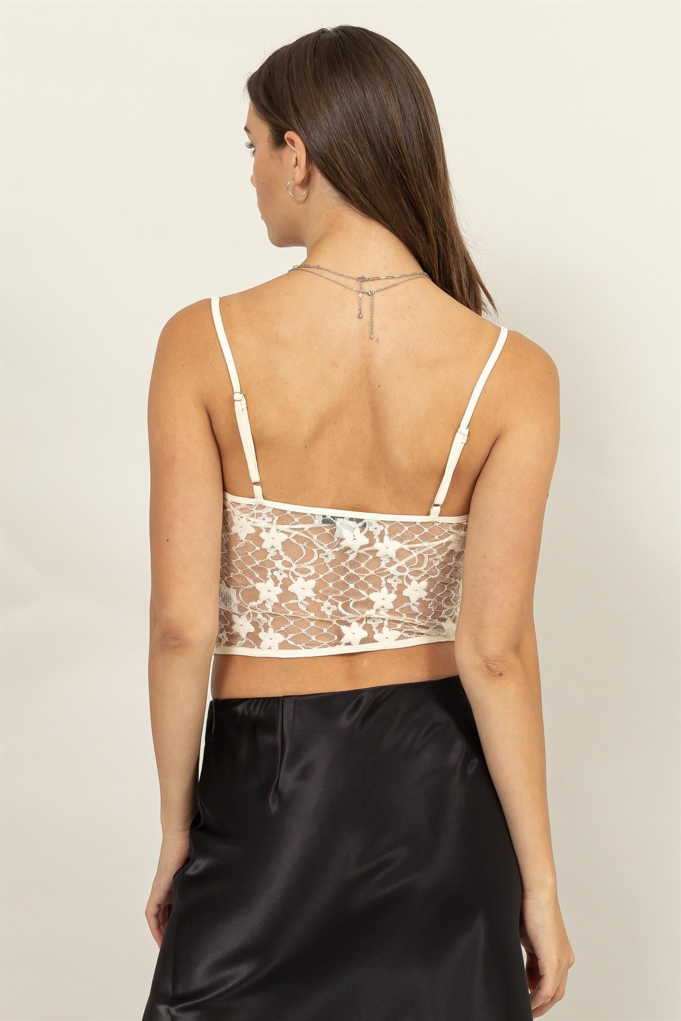 Floral Lace Corset Crop Top