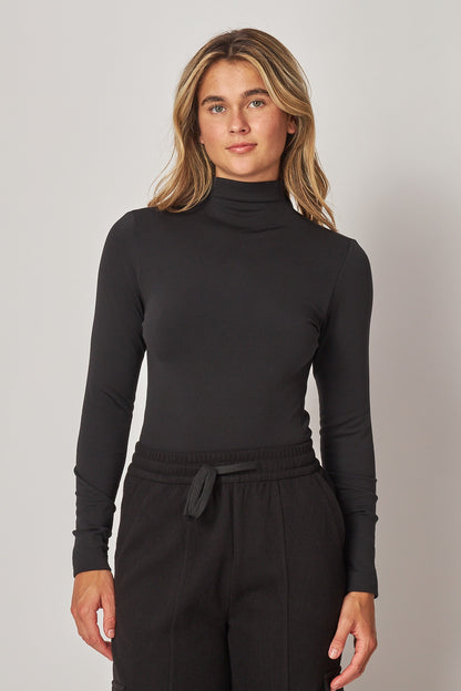 Seamless Mock Neck Long Sleeve Top