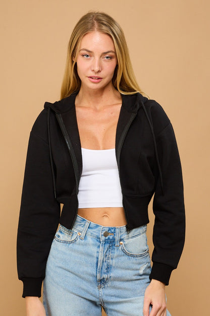 Fleece Long Sleeve Crop Top