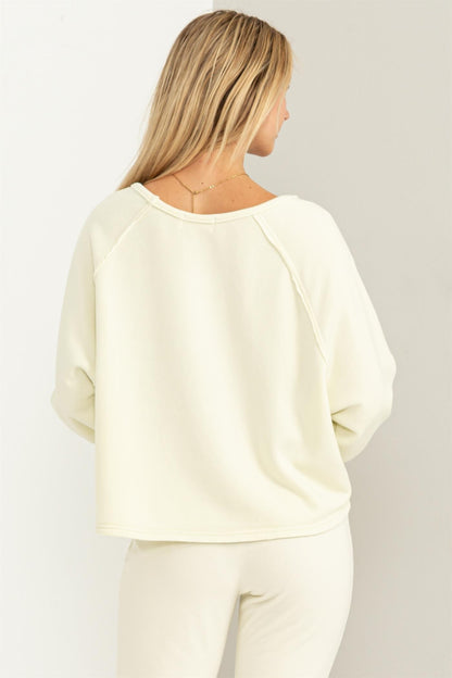 Raglan Sleeve Oversized Sweatshirt