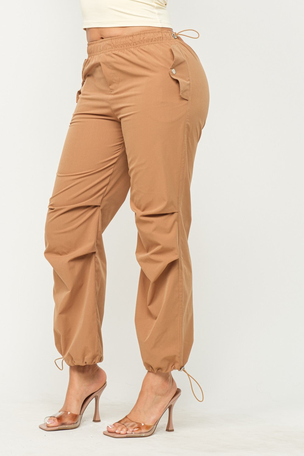 Parachute Cargo Pants with Out Flap Pocket