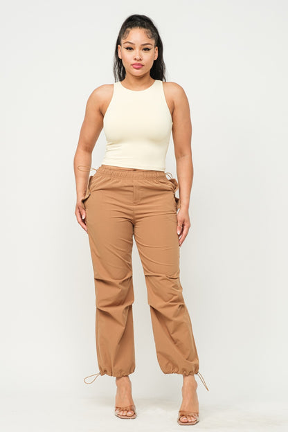 Parachute Cargo Pants with Out Flap Pocket