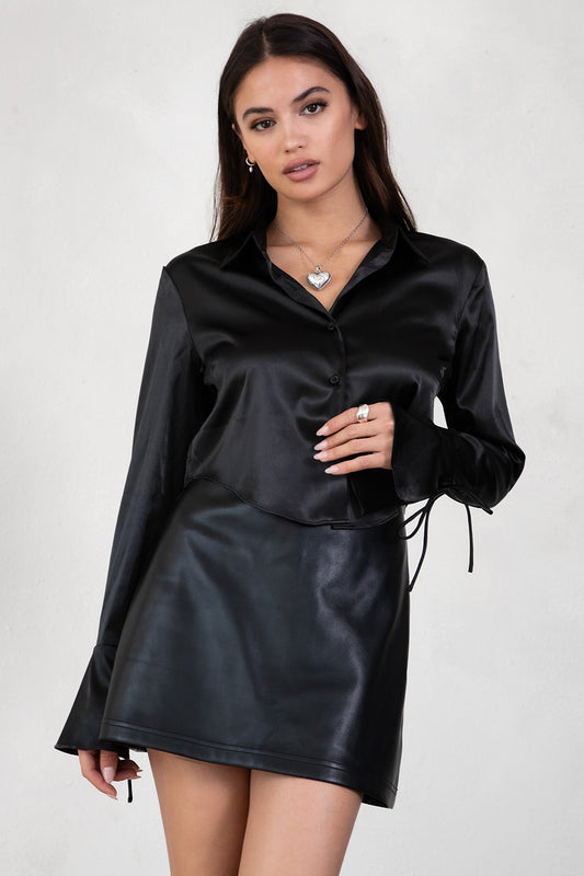 Satin Longsleeve Top