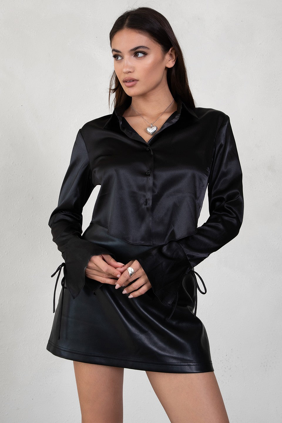 Satin Longsleeve Top