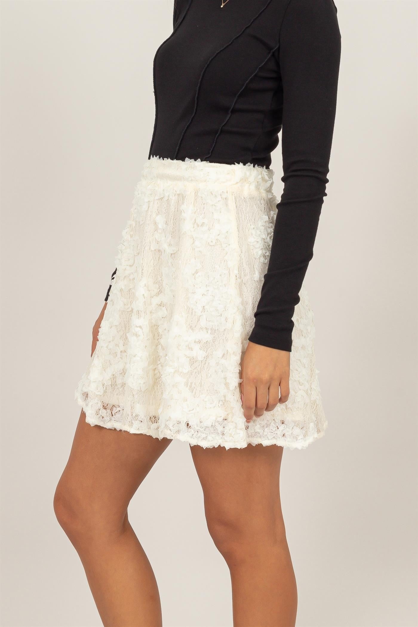 Floral Lace Skater Skirt