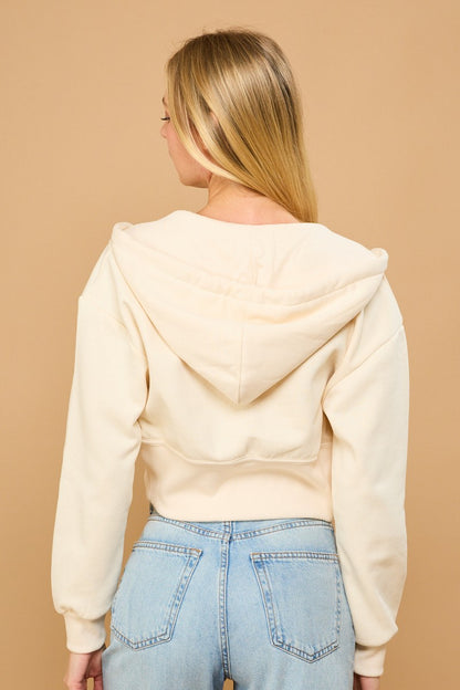 Fleece Long Sleeve Crop Top