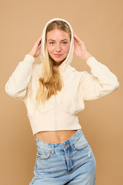 Fleece Long Sleeve Crop Top