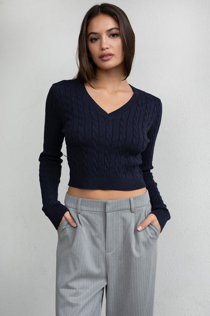 Cable Knit Pullover Sweater