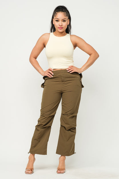 Parachute Cargo Pants with Out Flap Pocket