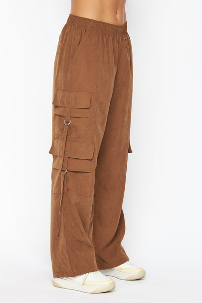 Vegan Suede Cargo Pants