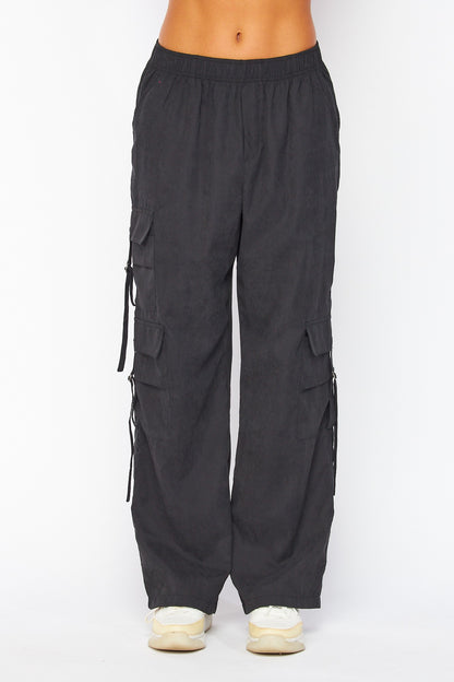 Vegan Suede Cargo Pants