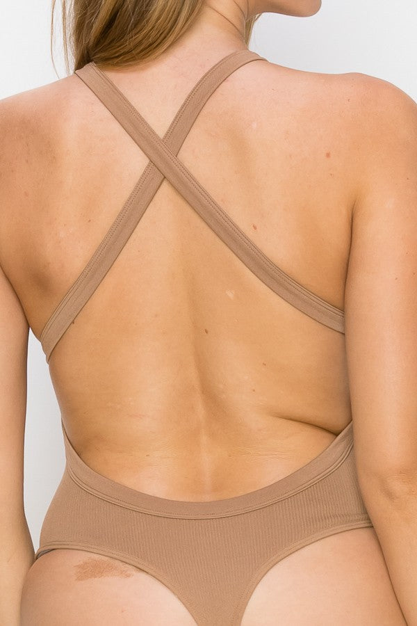 Seamless Fitted Open Back Bodysuit