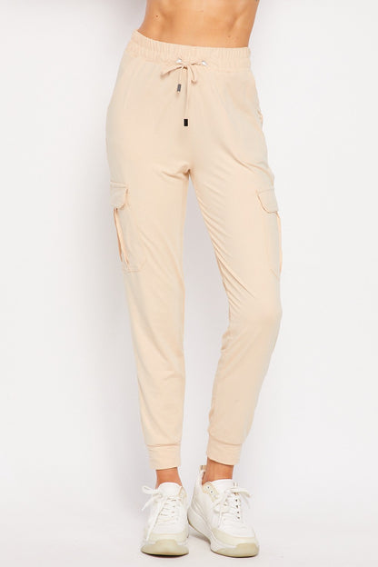 Stretchy Brushed Cargo Pocket Jogger