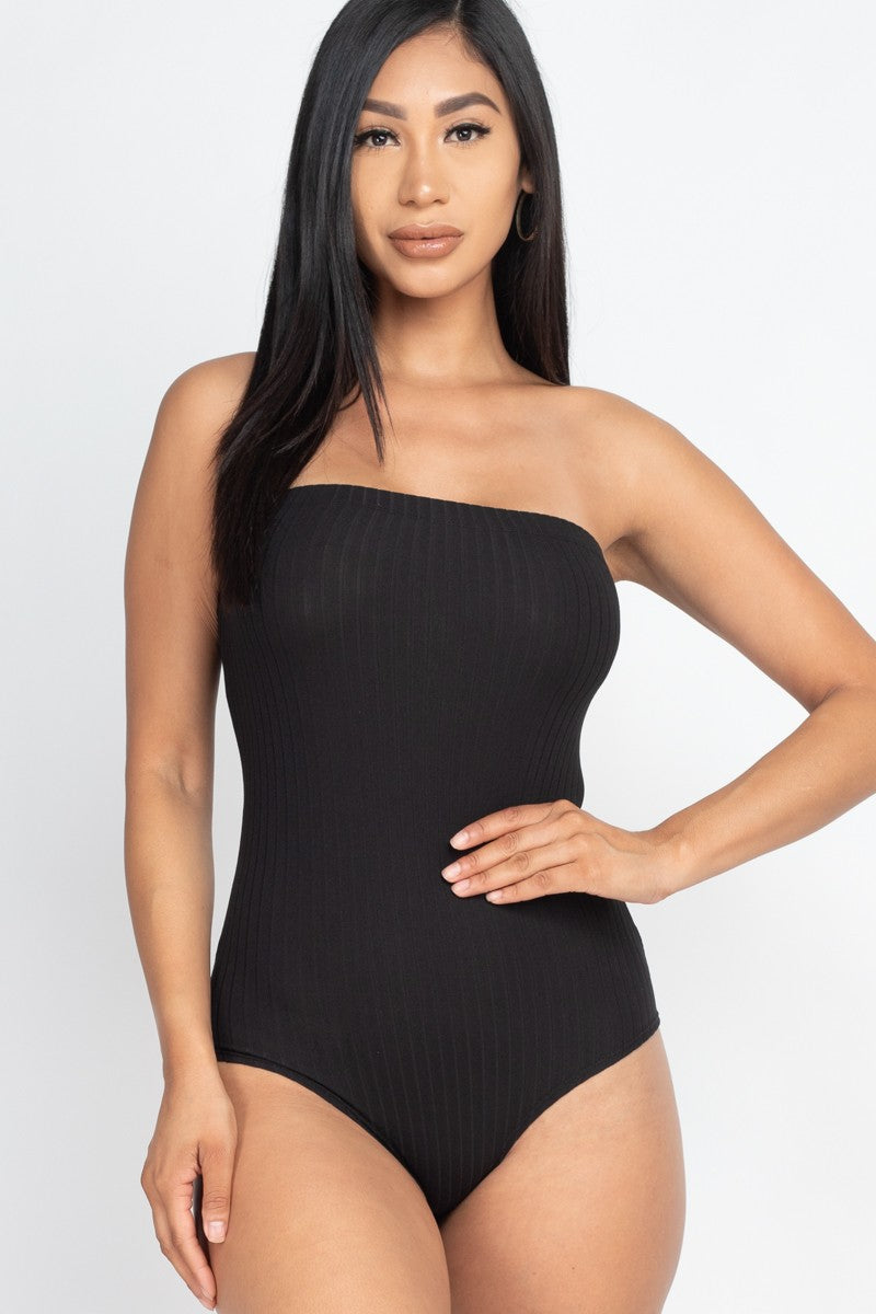 Tube Top Ribbed Bodysuit