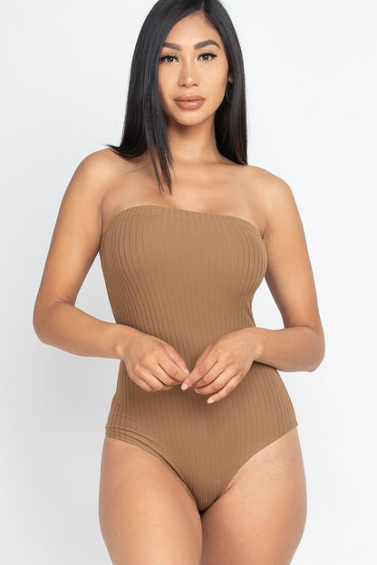 Tube Top Ribbed Bodysuit