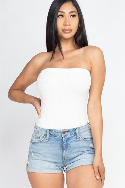 Tube Top Ribbed Bodysuit