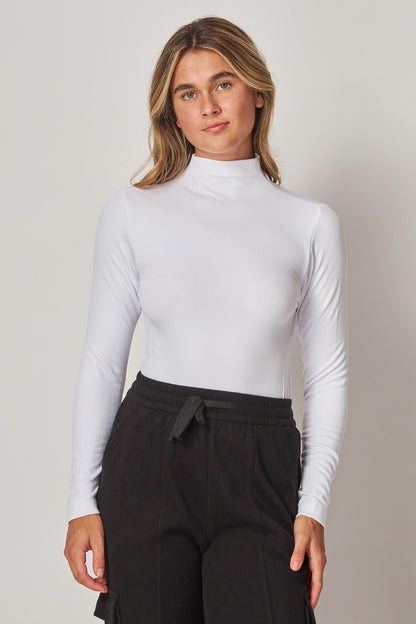 Seamless Mock Neck Long Sleeve Top